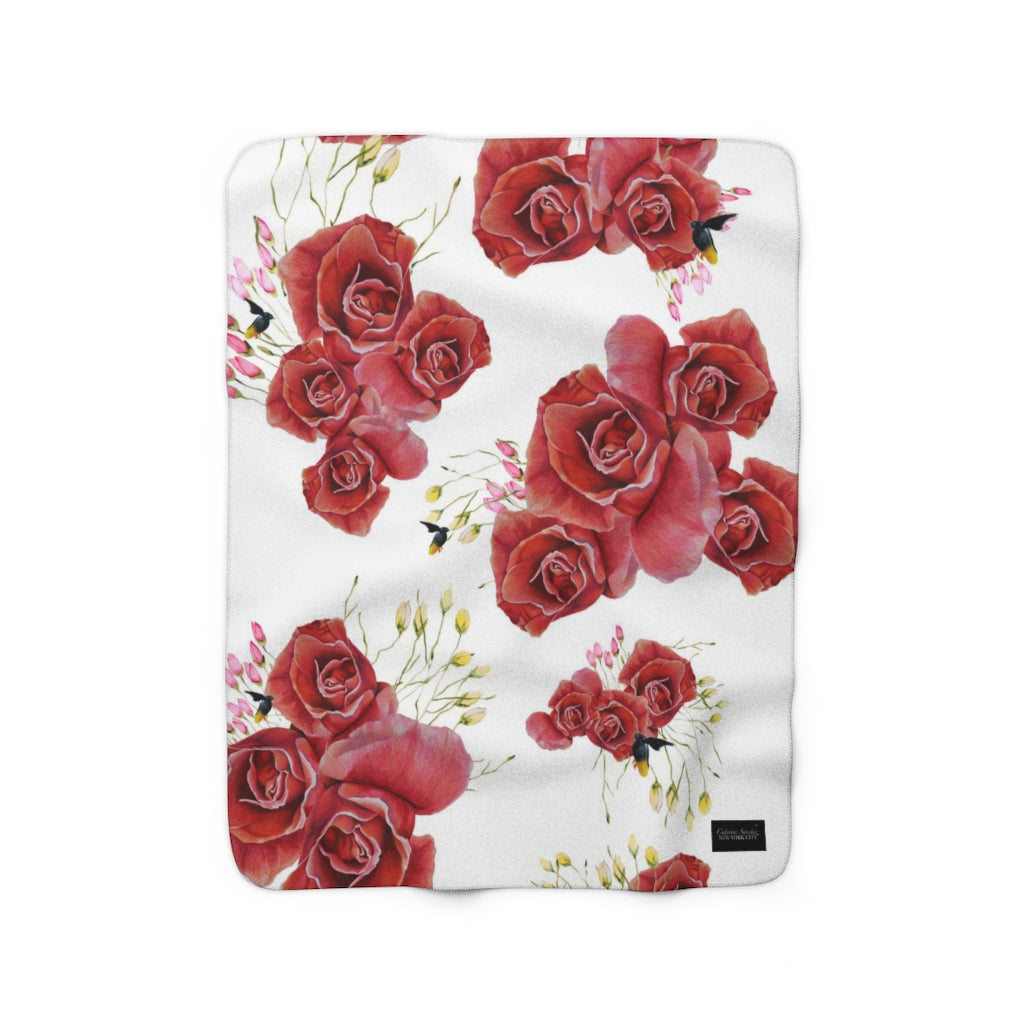 Rose Bouquet Fleece Blanket