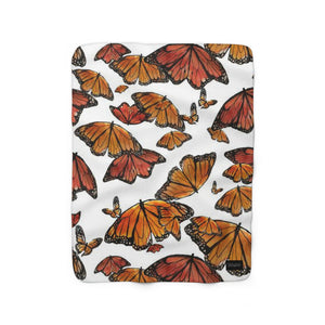 Butterfly Sherpa Fleece Blanket